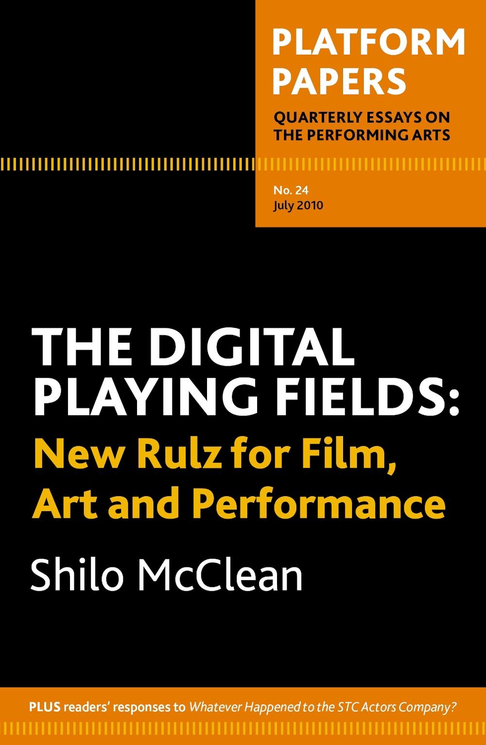 Platform Papers 24: The Digital Playing Fields, 9780980563283