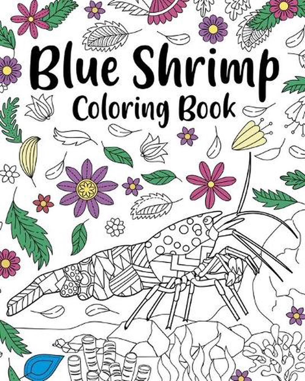 Blue Shrimp Coloring Book, 9781006343421
