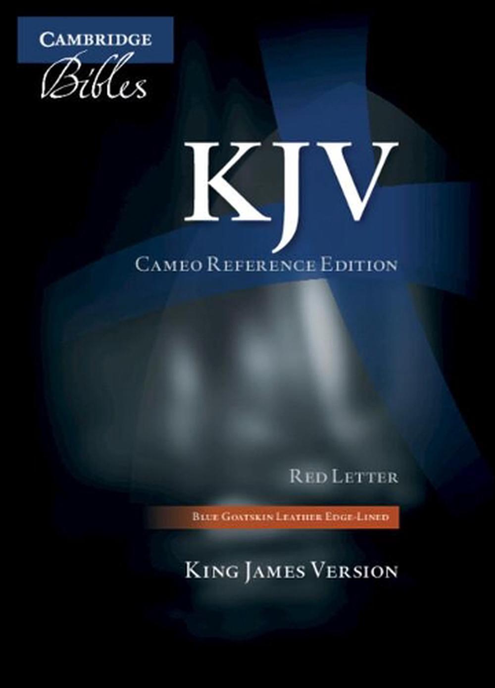 KJV Cameo Reference Edition, Blue Goatskin Leather, Red-letter Text, KJ456:XRE, 9781009158022