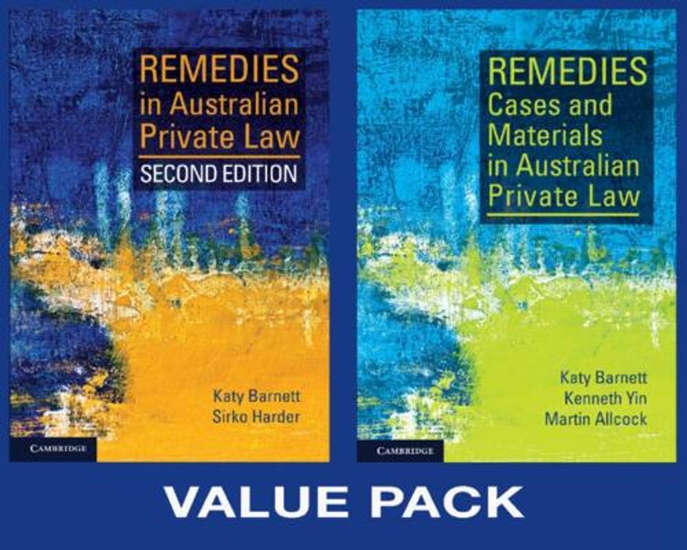 Remedies in Australian Private Law Value Pack by Katy Barnett - ISBN: 9781009167895