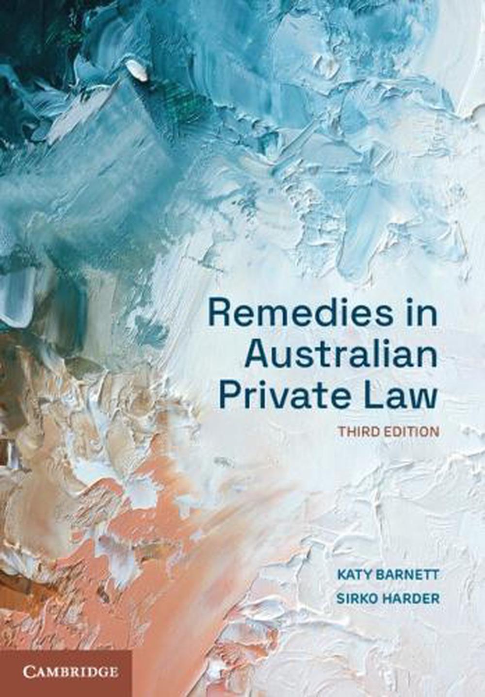 Remedies in Australian Private Law, 9781009390194