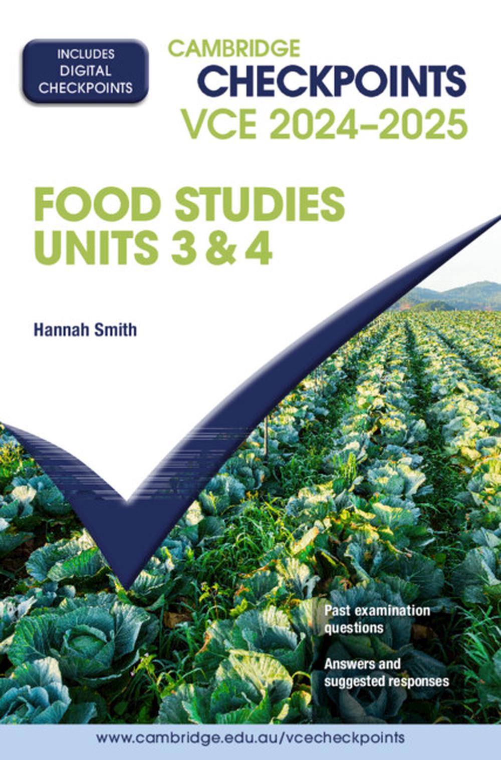 Cambridge Checkpoints VCE Food Studies Units 3&4 2024-2025, 9781009425865