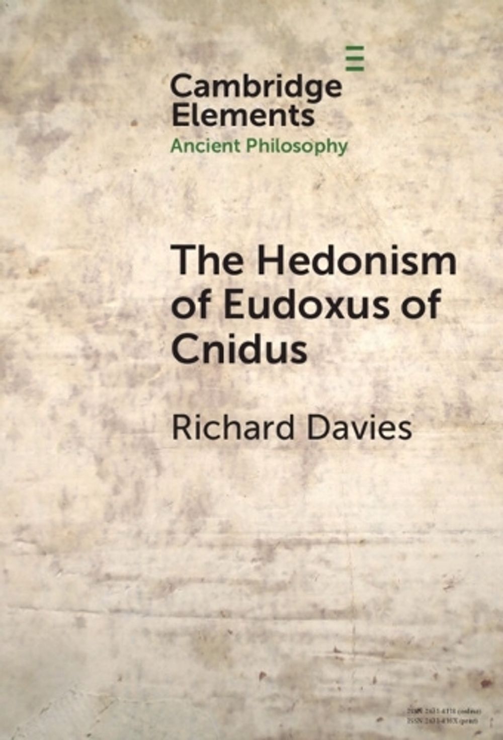 The Hedonism of Eudoxus of Cnidus by Richard Davies, Hardcover ...