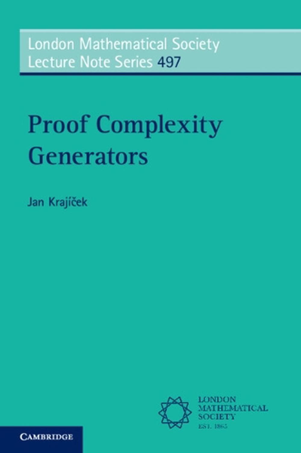 Proof Complexity Generators, 9781009611701