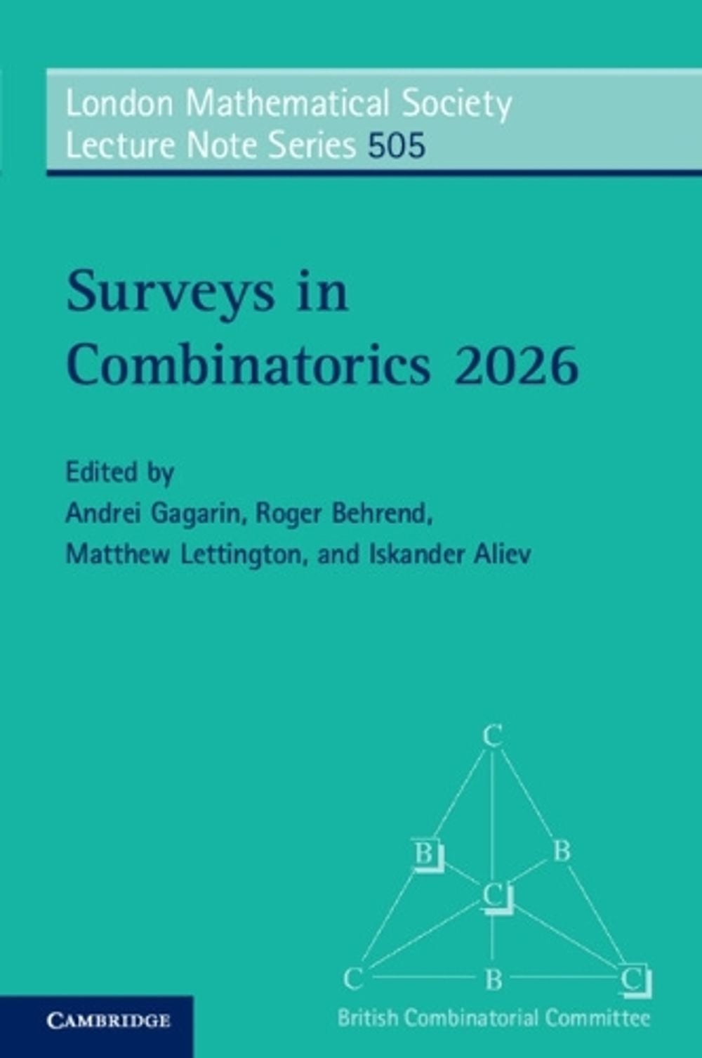 Surveys in Combinatorics 2026 by Andrei Gagarin - ISBN: 9781009766043