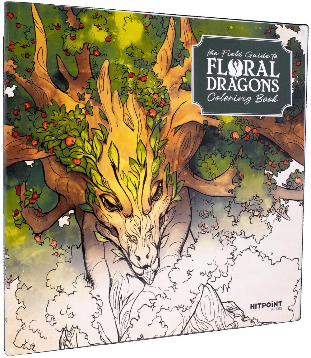 Hit Point Press Field-Guide-to-Floral-Dragons-Coloring-Book, 9781068844607