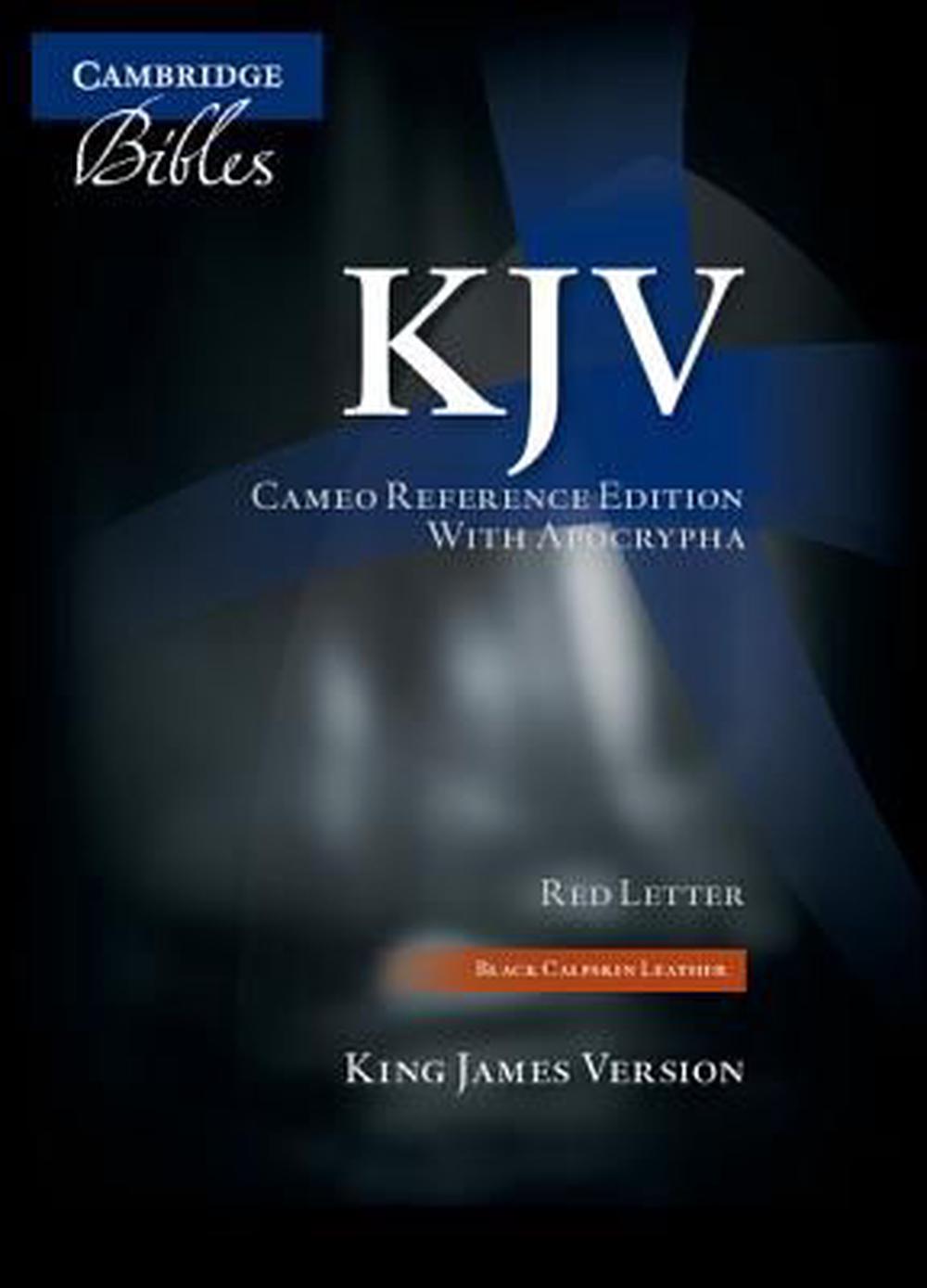 KJV Cameo Reference Bible with Apocrypha, Black Calfskin Leather, Red-letter Text, KJ455:XRA Black Calfskin Leather, 9781107608078