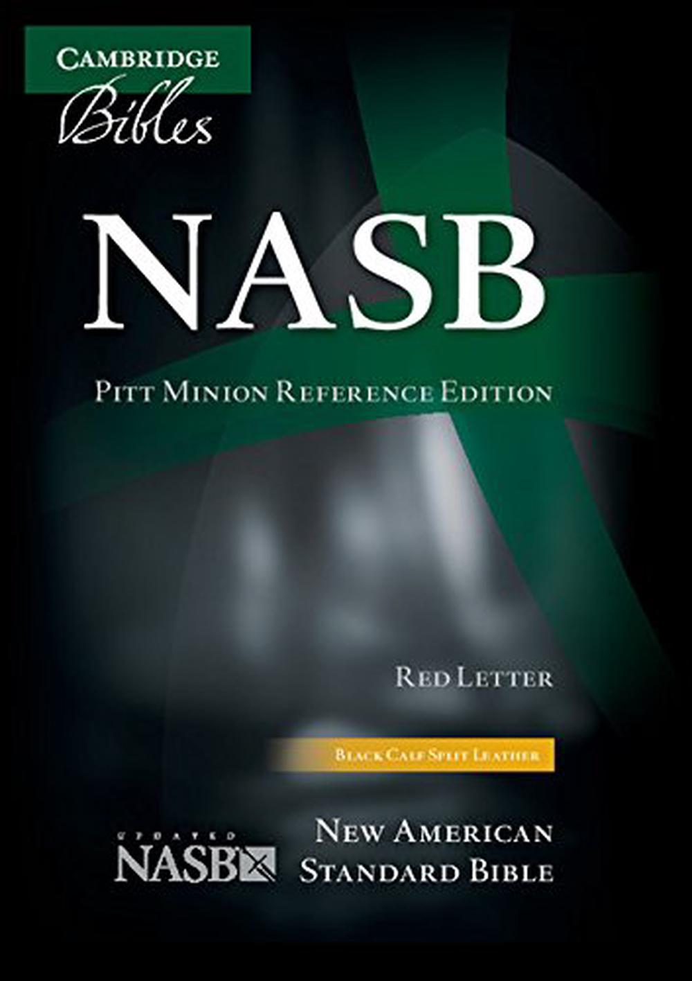 NASB Pitt Minion Reference Bible, black calfsplit leather, red letter text, 9781107686885