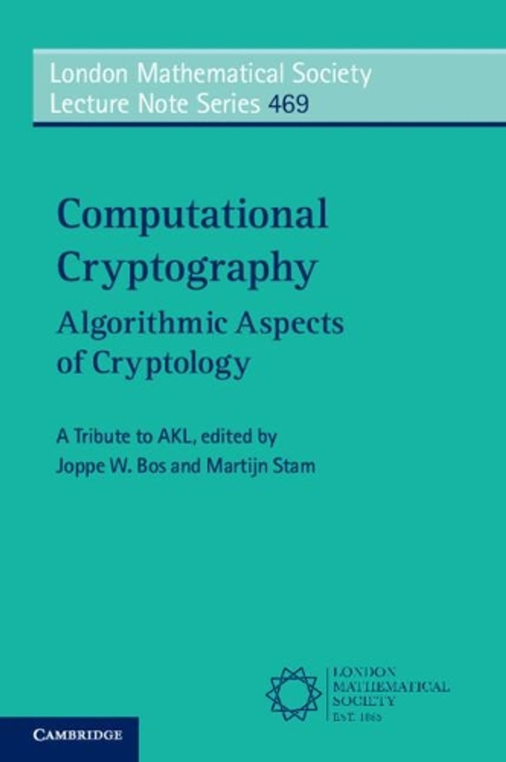 Computational Cryptography by Joppe Bos - ISBN: 9781108795937