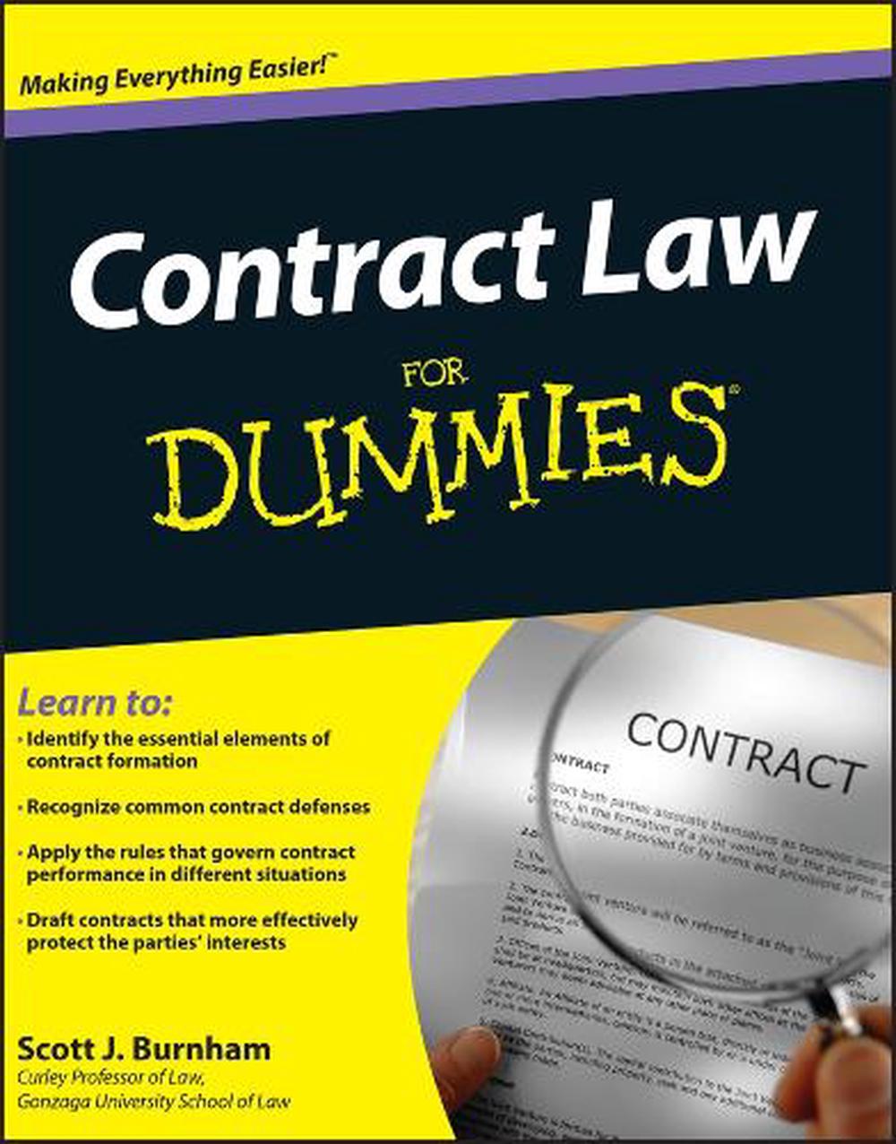 Contract Law For Dummies By Scott J. Burnham, Paperback, 9781118092736 ...