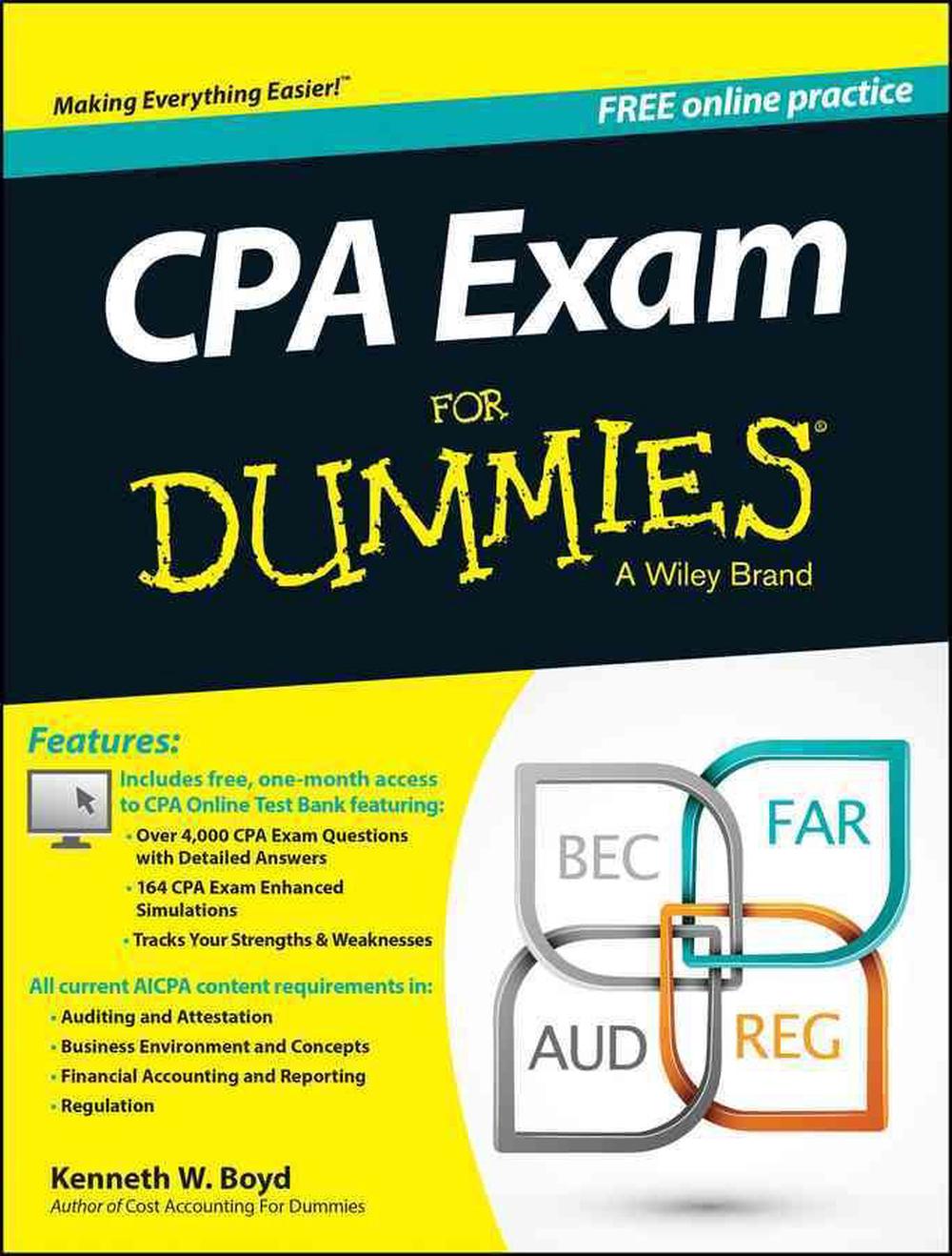 Cpa Exam for Dummies by W. Boyd, Paperback, 9781118813737 Buy