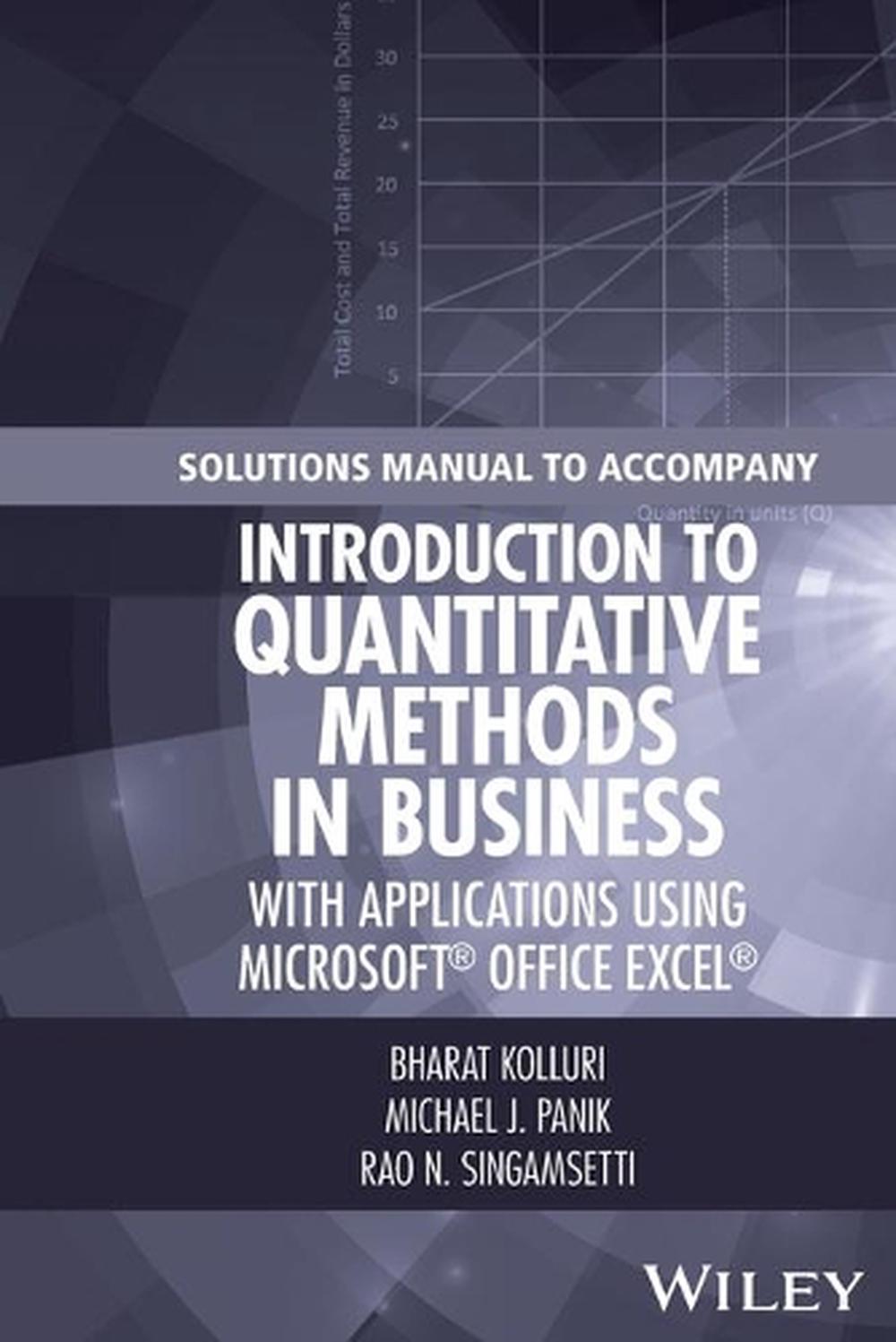 Solutions Manual to Accompany Introduction to Quantitative Methods in Business: with Applications Using Microsoft Office Excel, 9781119221029