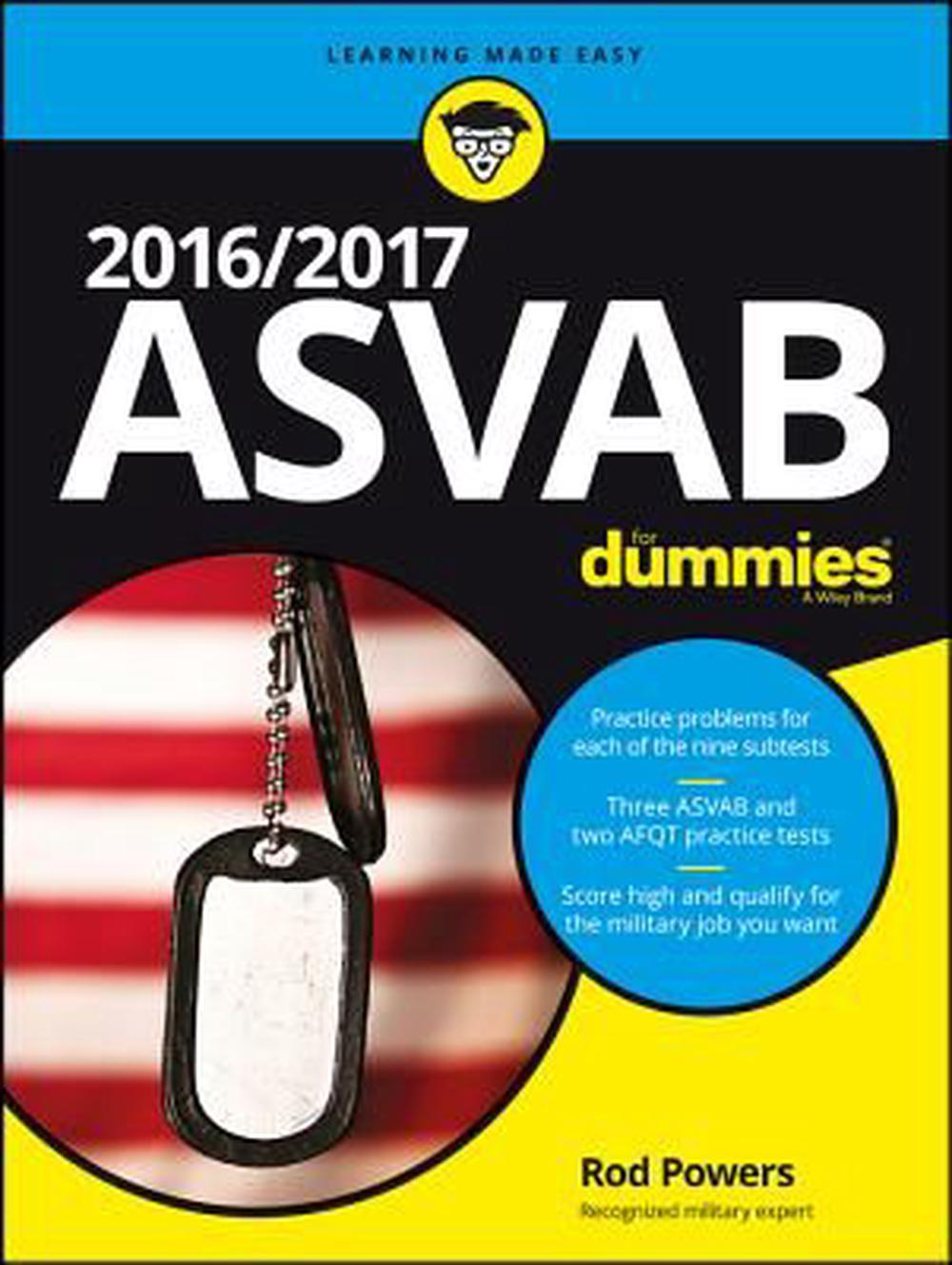 2016/2017 Asvab for Dummies by Rod Powers, Paperback, 9781119239178