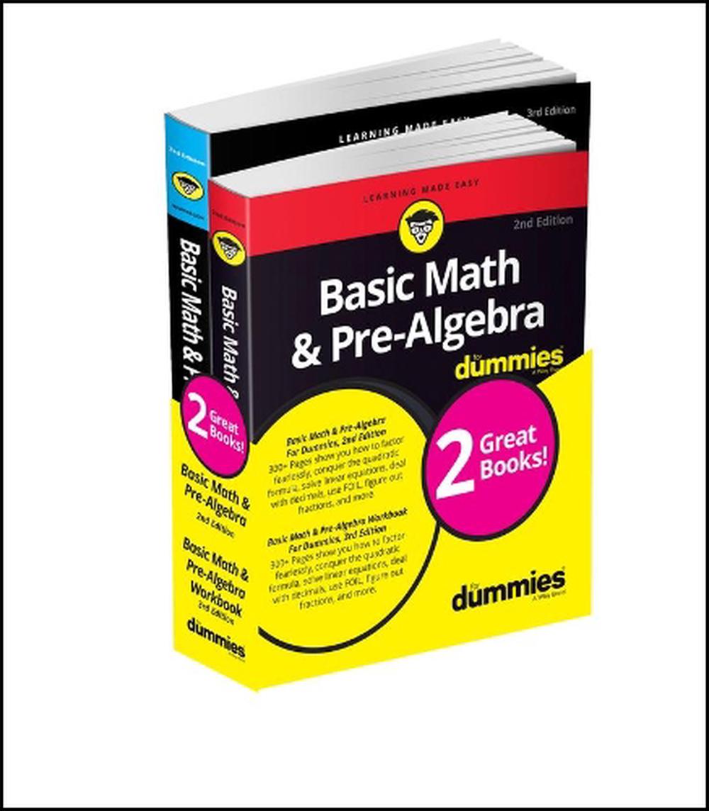 Basic Math & Pre-Algebra For Dummies Book + Workbook Bundle, 9781119387107