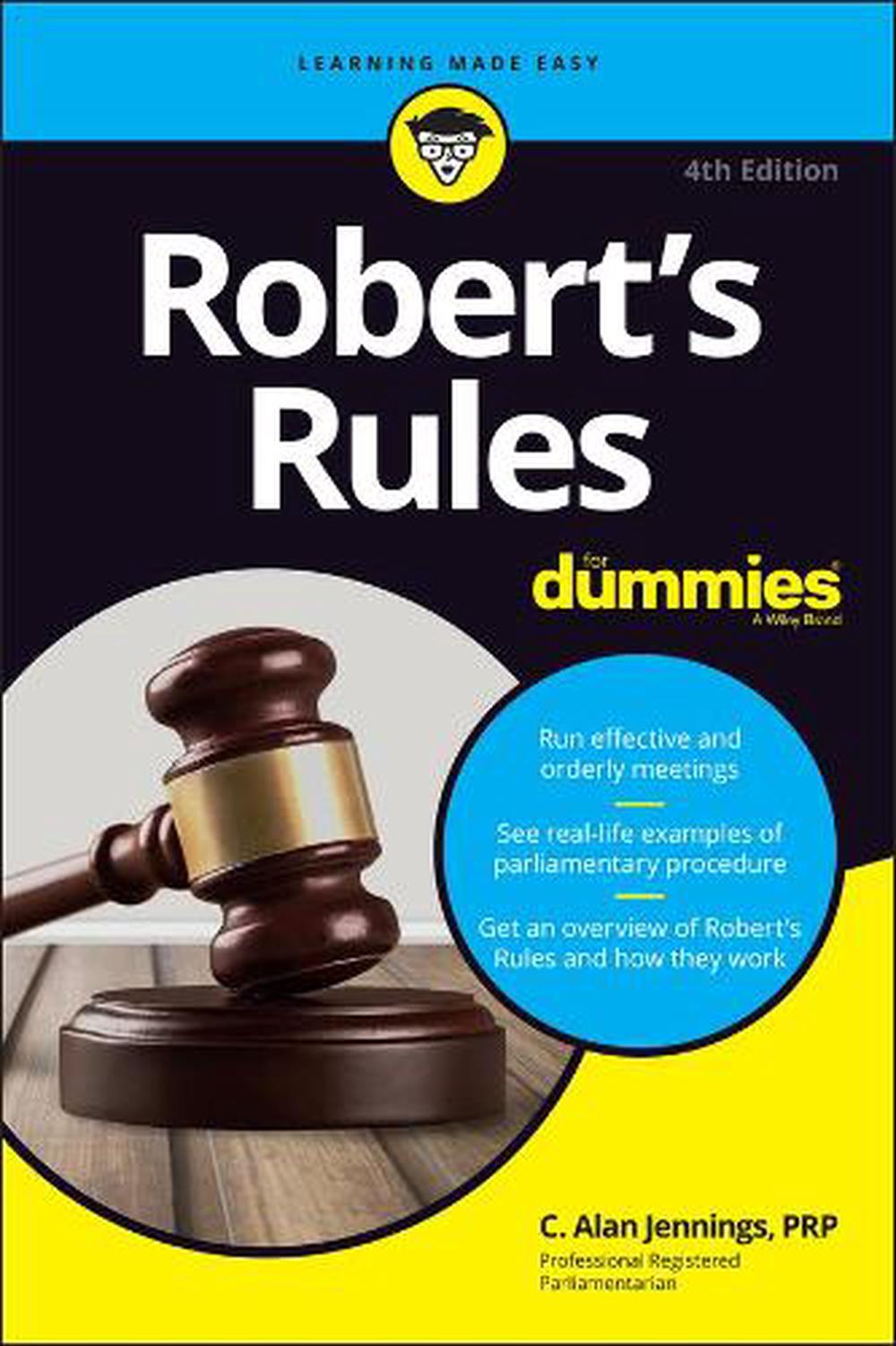 Robert's Rules For Dummies, 4th Edition, 9781119824589