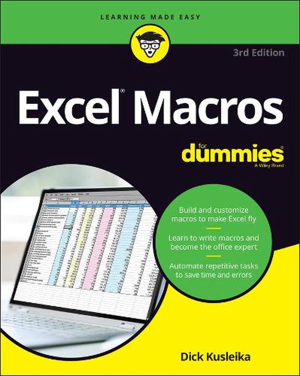 Excel Macros For Dummies, 9781119844433