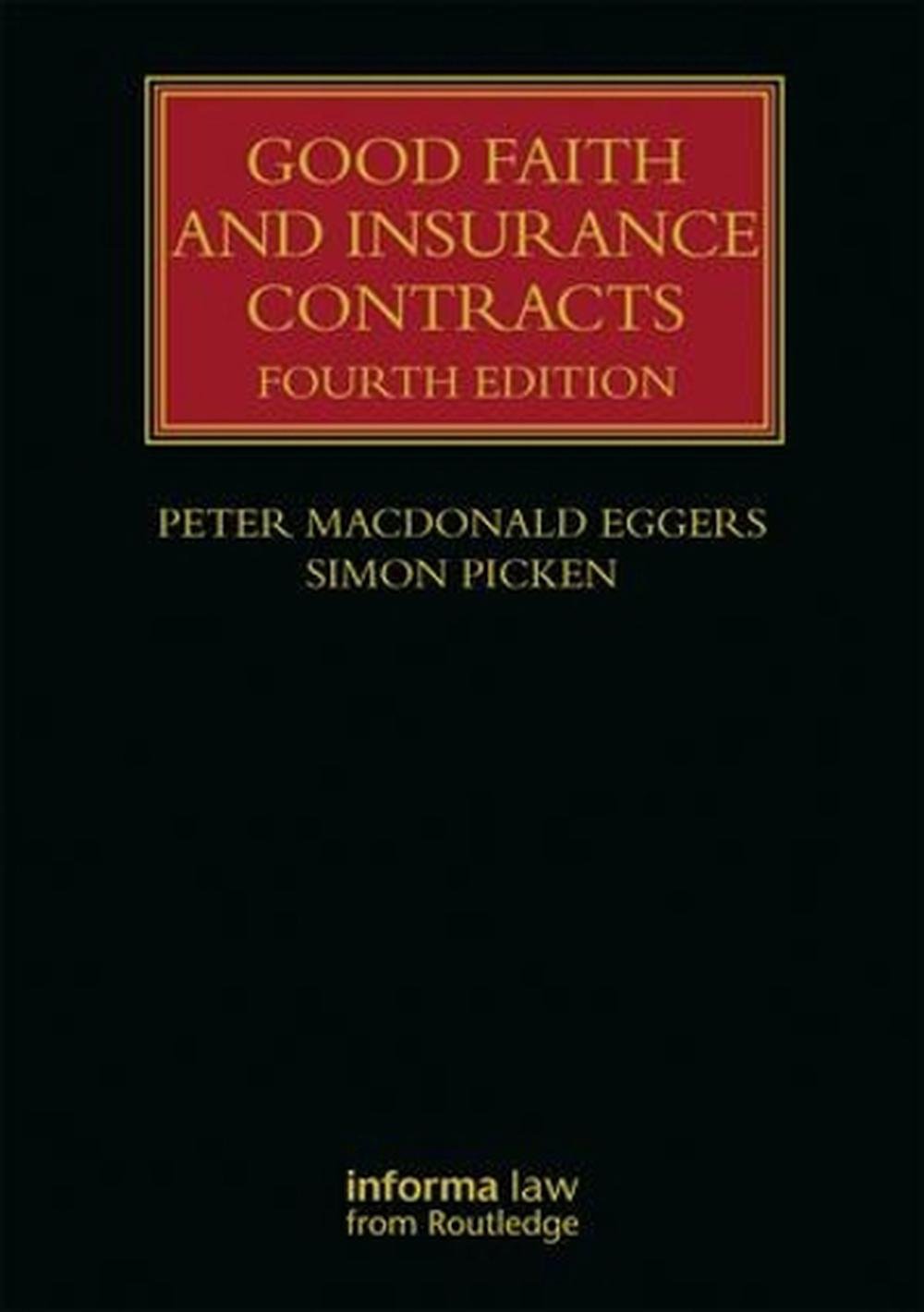 Good Faith and Insurance Contracts, 9781138280403