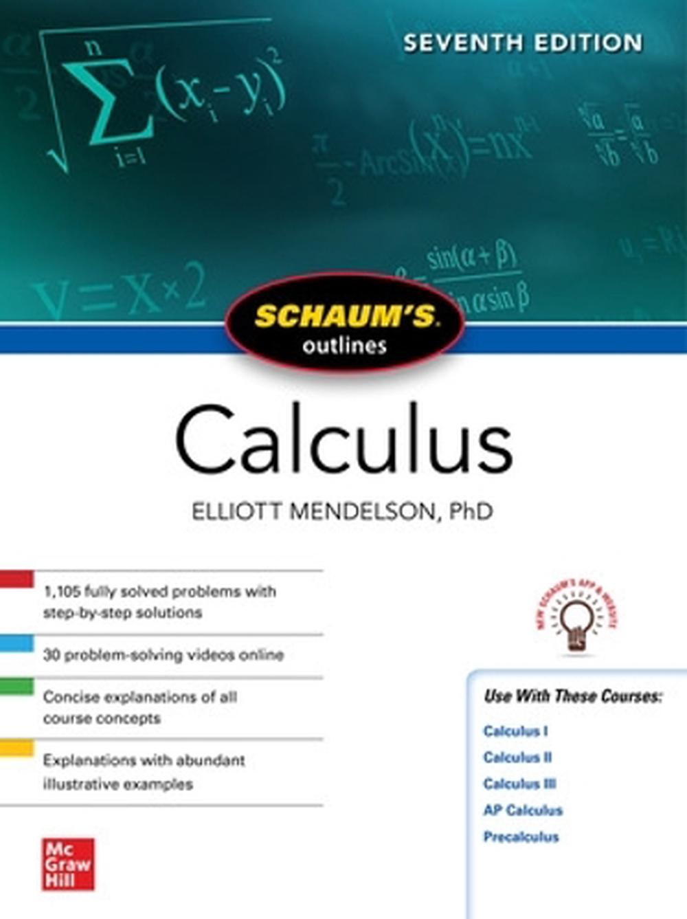 Schaum's Outline of Calculus, Seventh Edition, 9781264258338