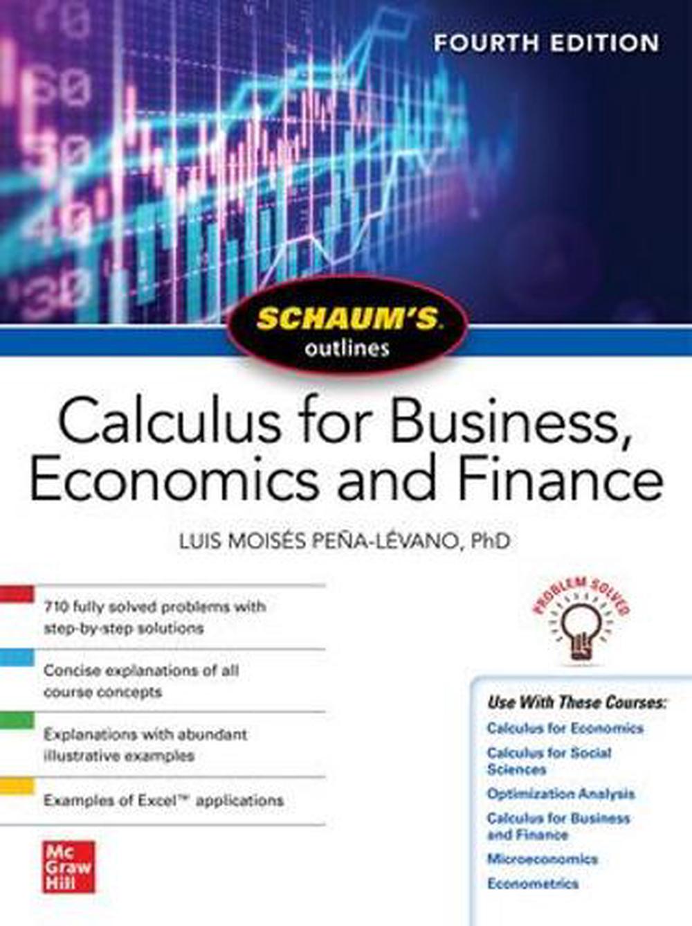 Schaum's Outline of Calculus for Business, Economics and Finance, Fourth Edition, 9781264266852