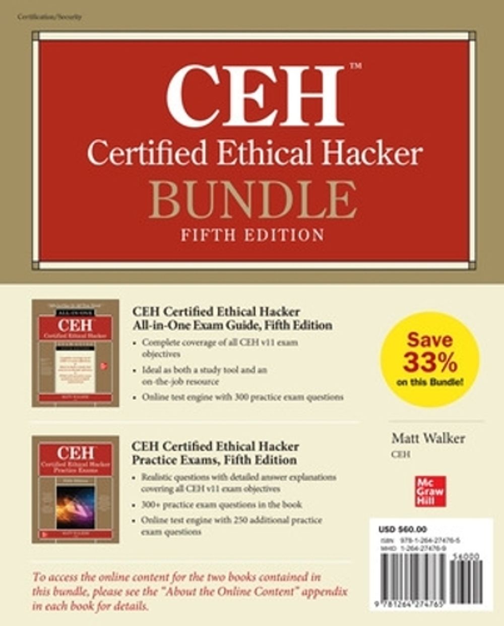 Ed Hacker CEH Certified Ethical Hacker Bundle, Fifth Edition, 5th Edition by Matt ...