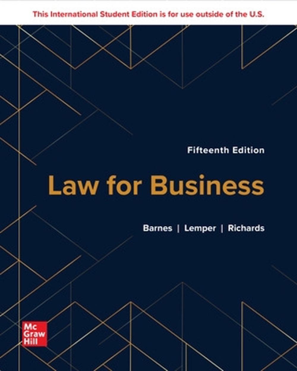 Law for Business ISE, 15th Edition, 9781266084010