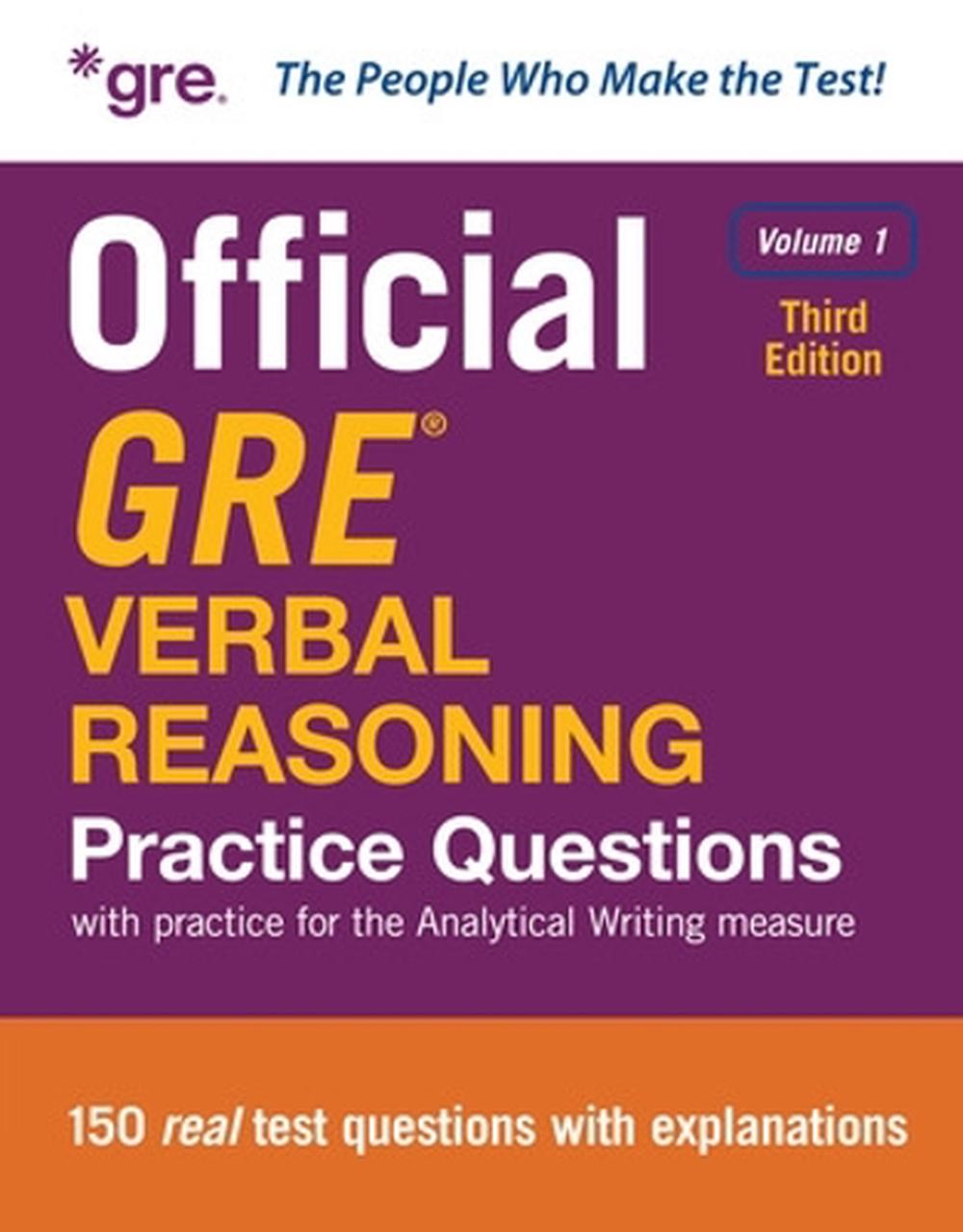 Official GRE Verbal Reasoning Practice Questions, Third Edition, Volume 1, 9781266323027