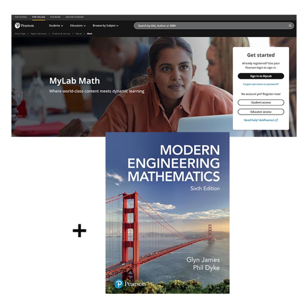 Modern Engineering Mathematics With MyLab Math, 6th Edition, 9781292335360