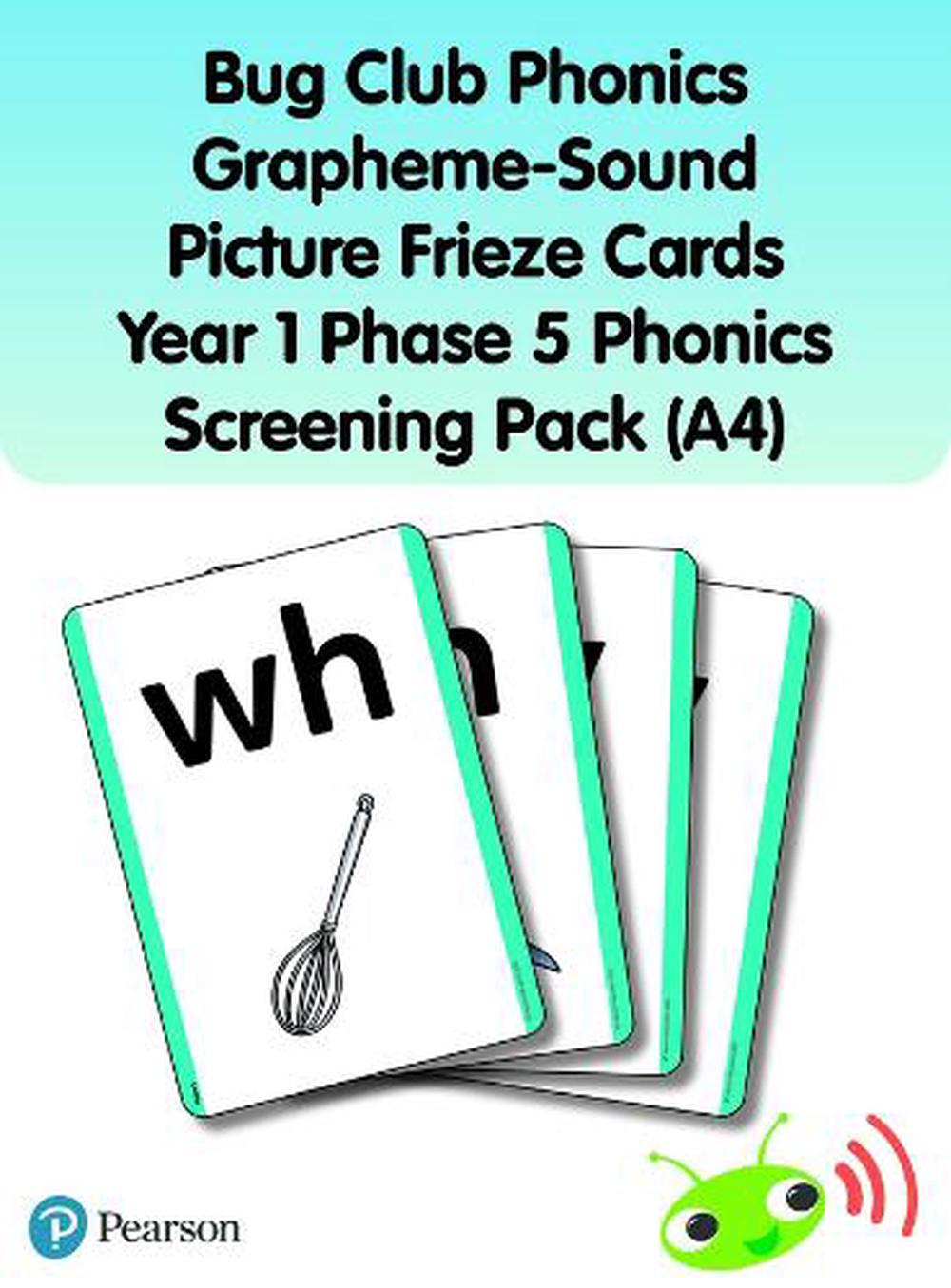 Bug Club Phonics Grapheme Sound Picture Frieze Cards Year 1 Phase 5 Phonics Screening Pack A4