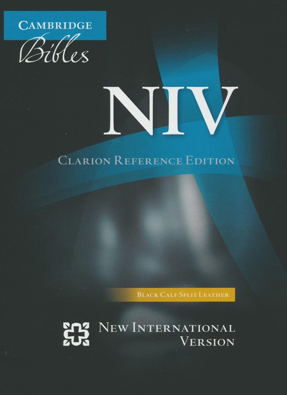 NIV Clarion Reference Bible, Black Calf Split Leather, NI484:X, 9781316601341