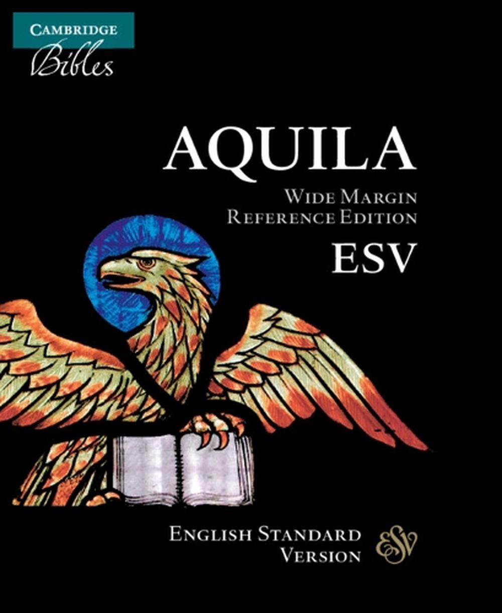 ESV Aquila Wide-Margin Reference Bible, Black Calf Split Leather, Red-letter Text, ES744:XRM, 9781316619834