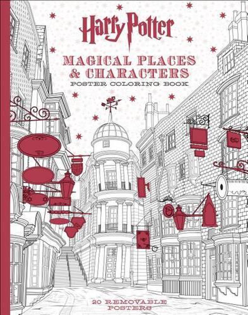 Harry Potter Magical Places & Characters Poster Coloring Book by Inc