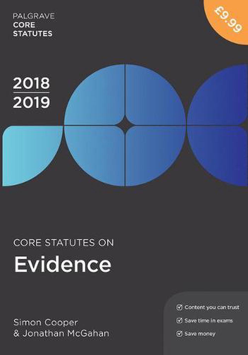 Core Statutes on Evidence 2018-19, 9781352003680