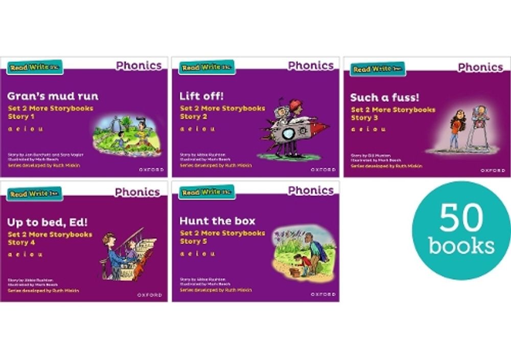 Read Write Inc. Phonics: Purple Set 2 More Storybooks (Pack of 50), 1st ...
