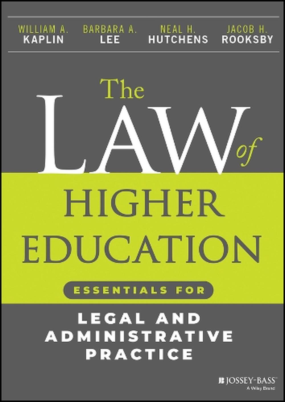The Law of Higher Education, 9781394196289