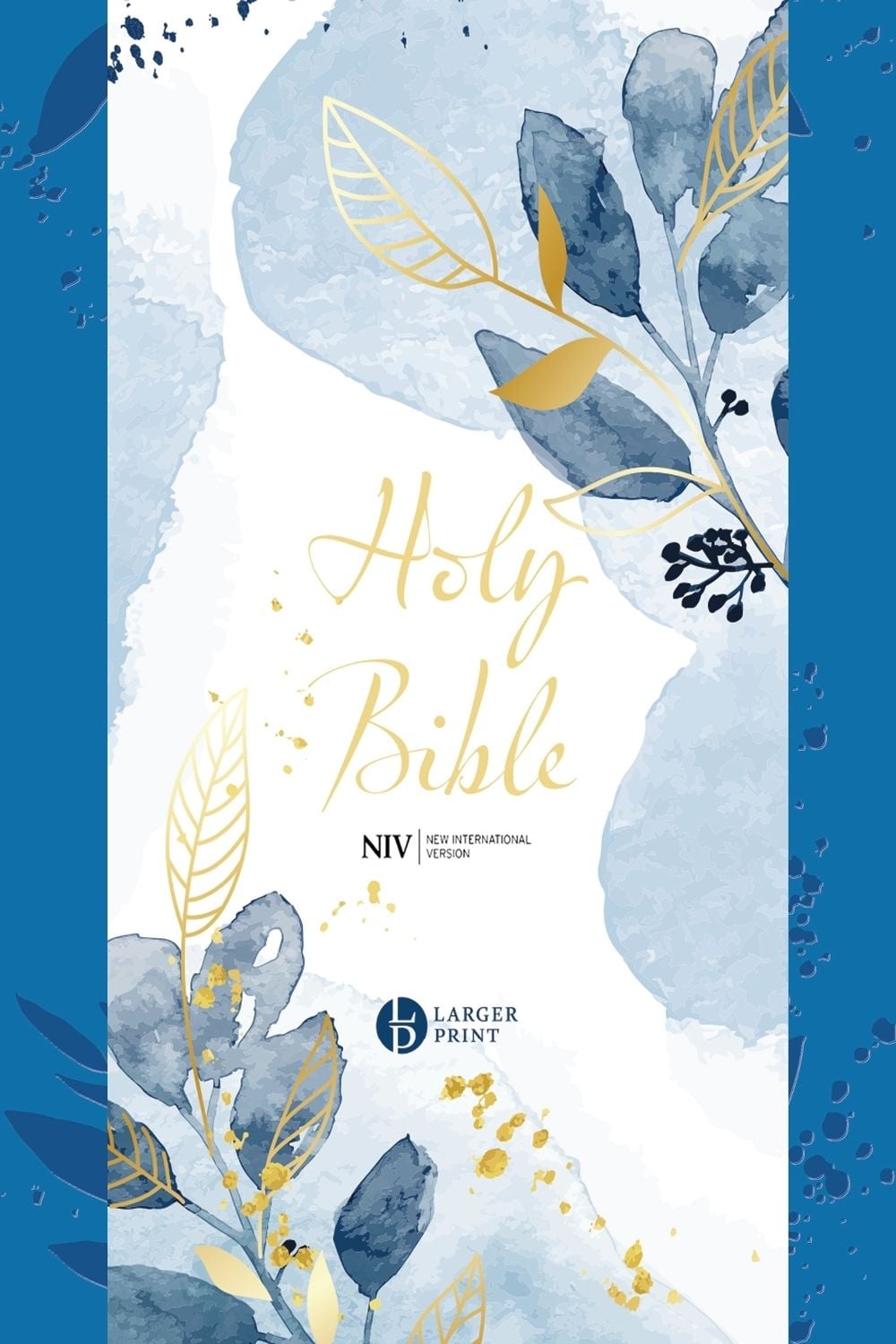 NIV Larger Print Blue Soft-tone Bible with Zip by New International Version - ISBN: 9781399803762