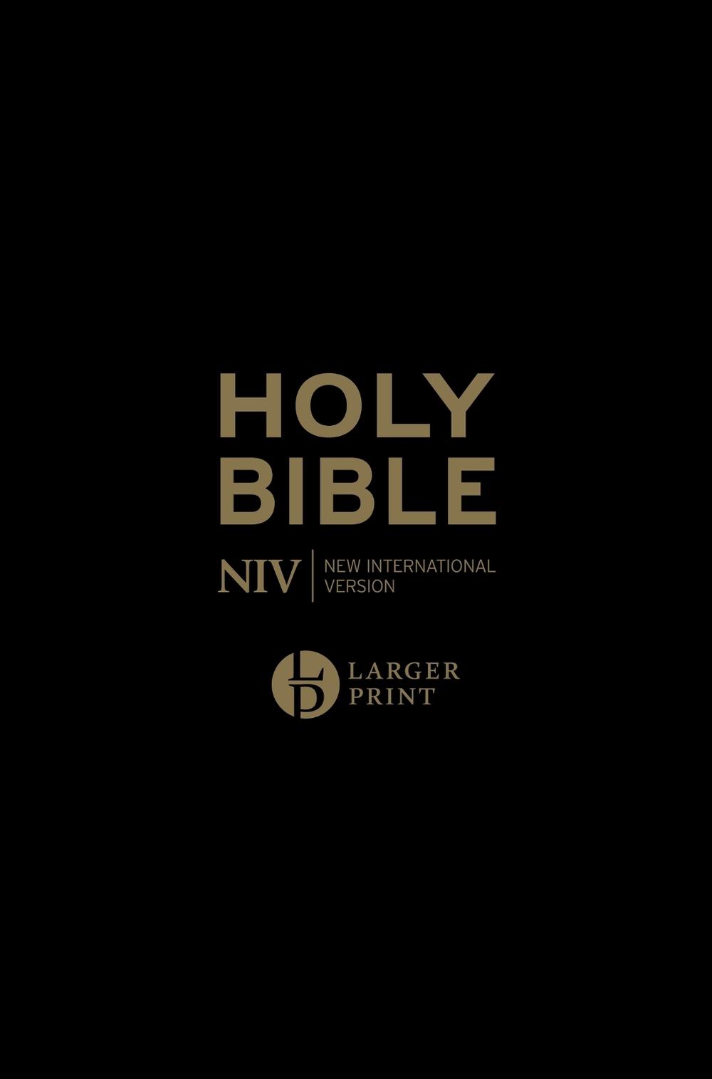 NIV Larger Print Personal Black Leather Bible by New International Version - ISBN: 9781399807685