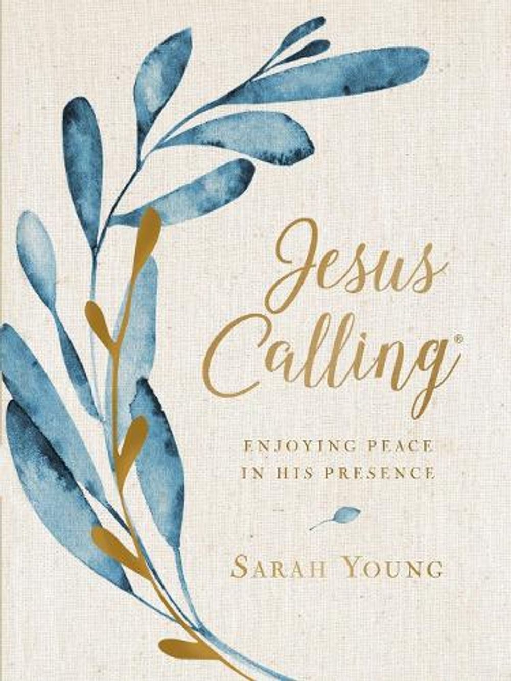 Jesus Calling, Large Text Cloth Botanical, with Full Scriptures by Sarah Young - ISBN: 9781400209286