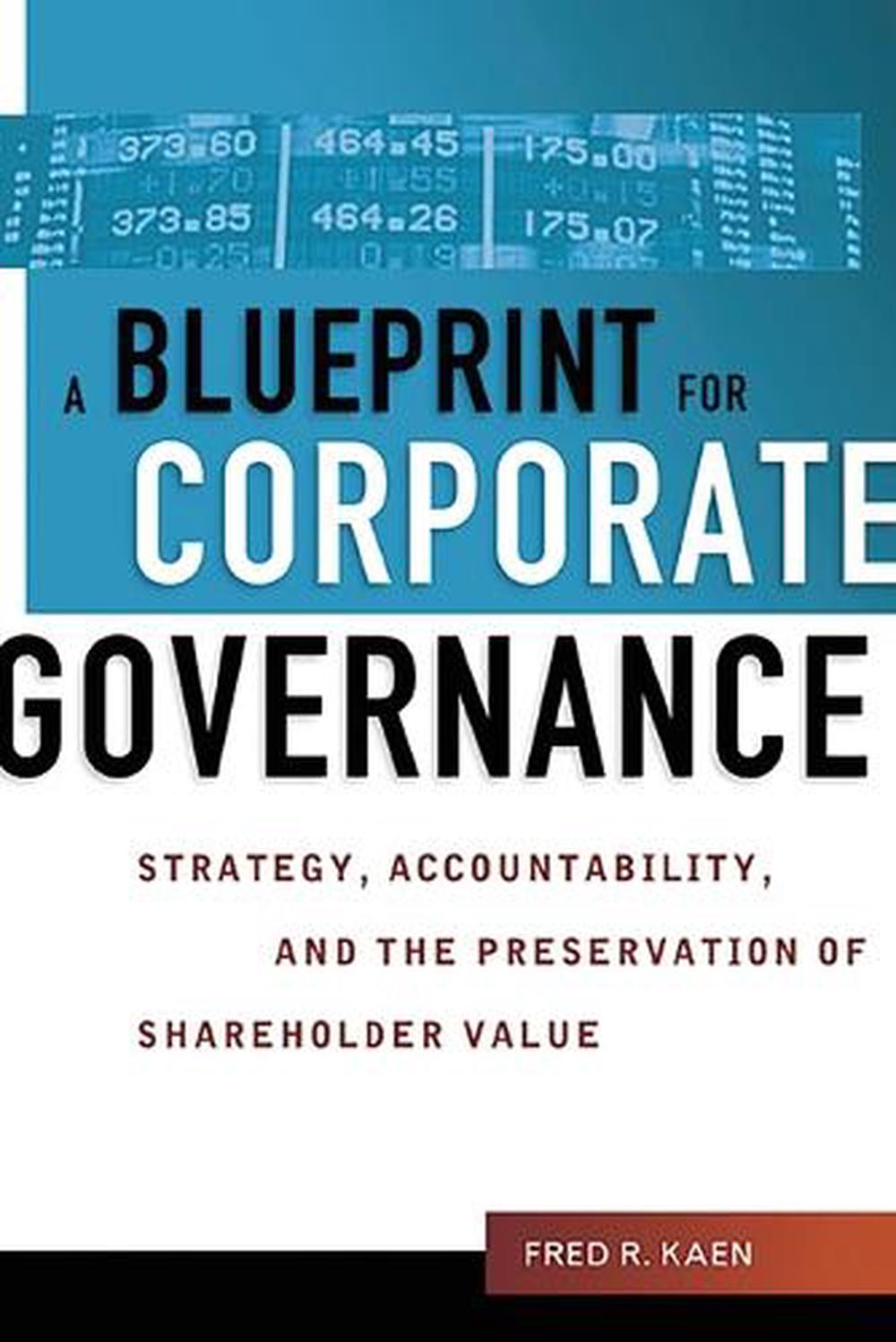 A Blueprint for Corporate Governance, 9781400245994