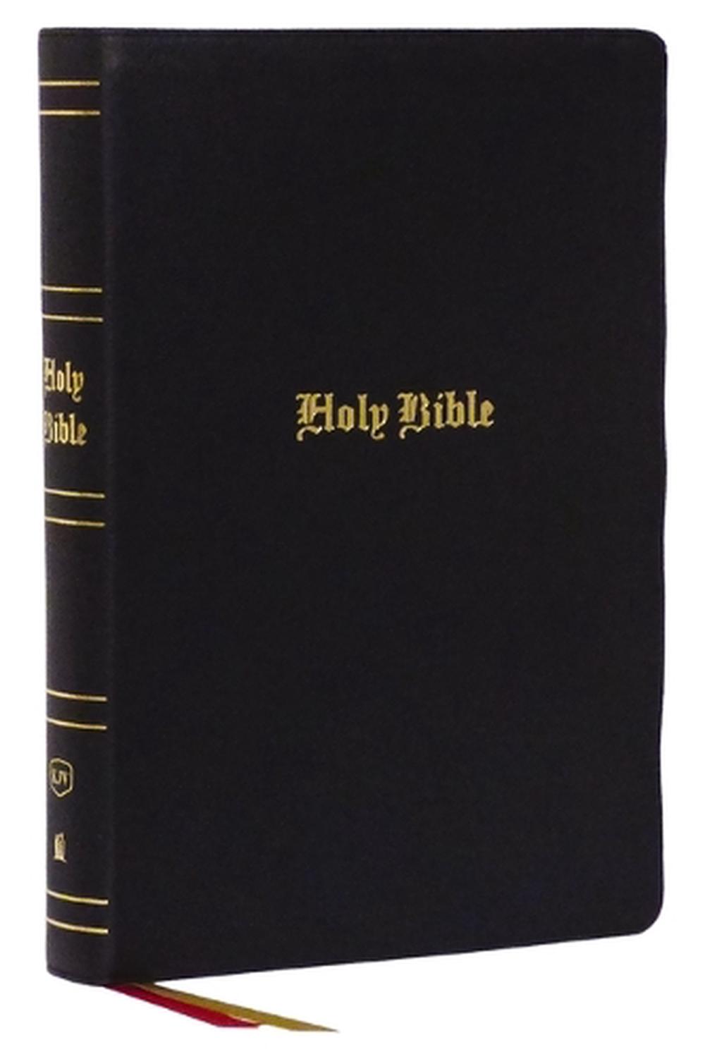KJV Holy Bible: Super Giant Print with 43,000 Cross References, Black Genuine Leather, Red Letter, Comfort Print (Thumb Indexed): King James Version, 9781400329717