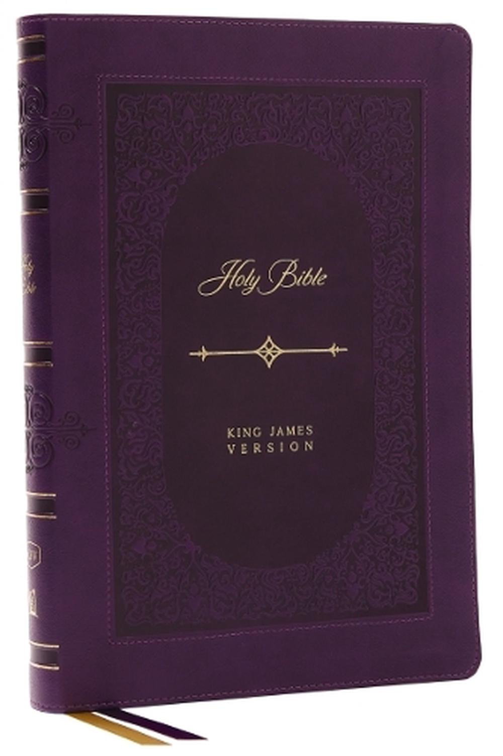 KJV Holy Bible: Giant Print Thinline Bible, Purple Leathersoft, Red Letter, Comfort Print: King James Version (Vintage Series), 9781400332311