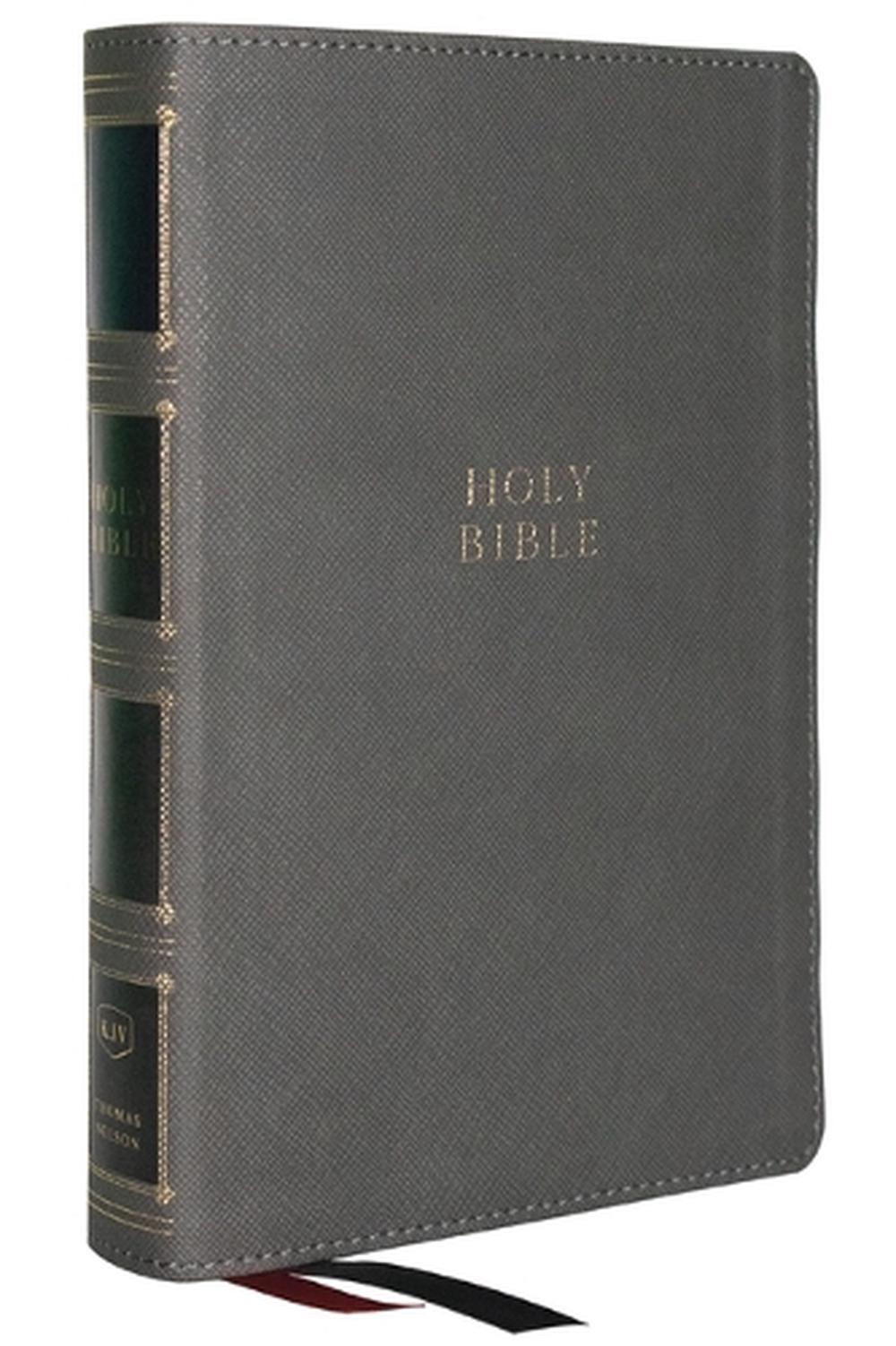 KJV Holy Bible: Compact Bible with 43,000 Center-Column Cross References, Gray Leathersoft, Red Letter, Comfort Print: King James Version, 9781400333141