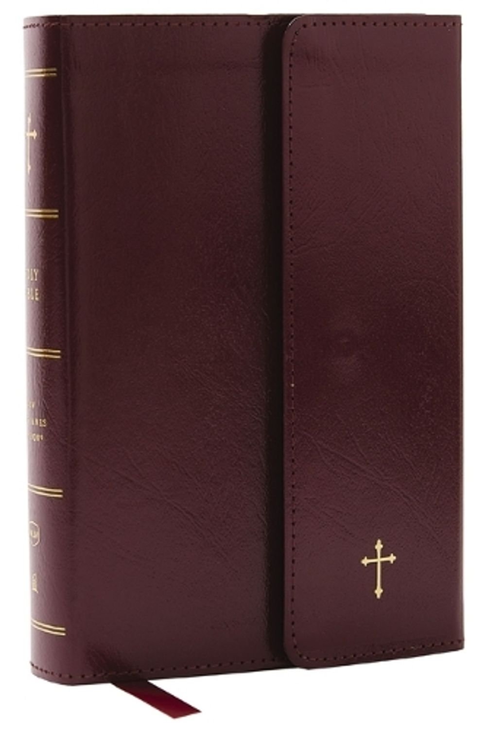 NKJV Compact Paragraph-Style Bible w/ 43,000 Cross References, Burgundy Leatherflex w/ Magnetic Flap, Red Letter, Comfort Print: Holy Bible, New King James Version by Thomas Nelson - ISBN: 9781400333332
