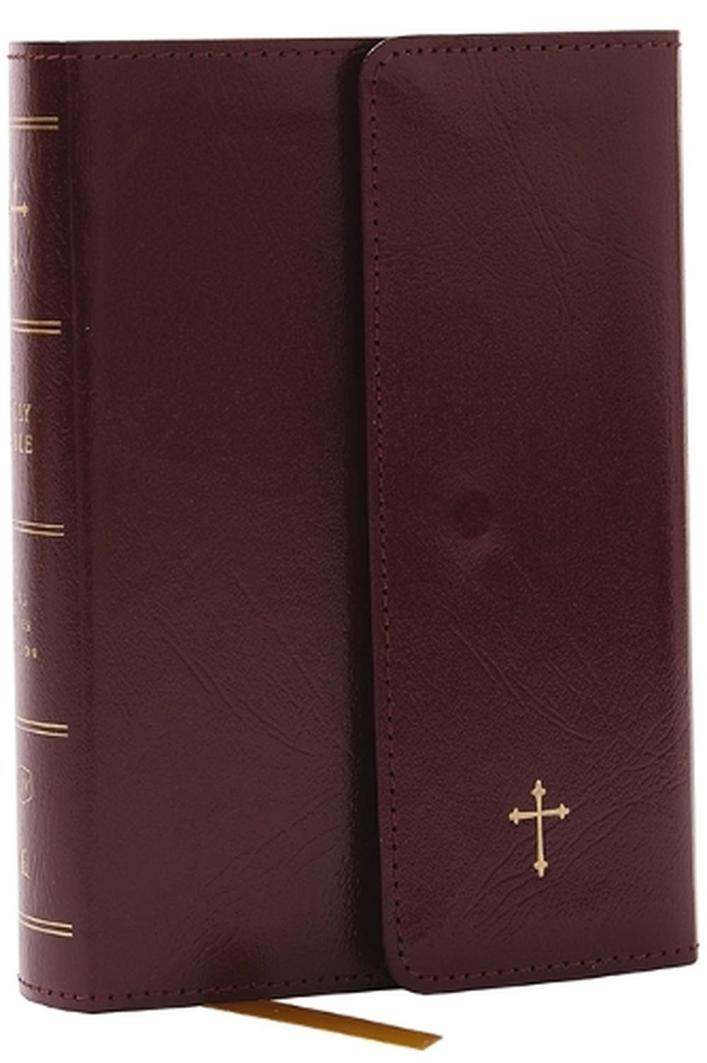 KJV Holy Bible: Compact with 43,000 Cross References, Burgundy Leatherflex with flap, Red Letter, Comfort Print: King James Version, 9781400333448
