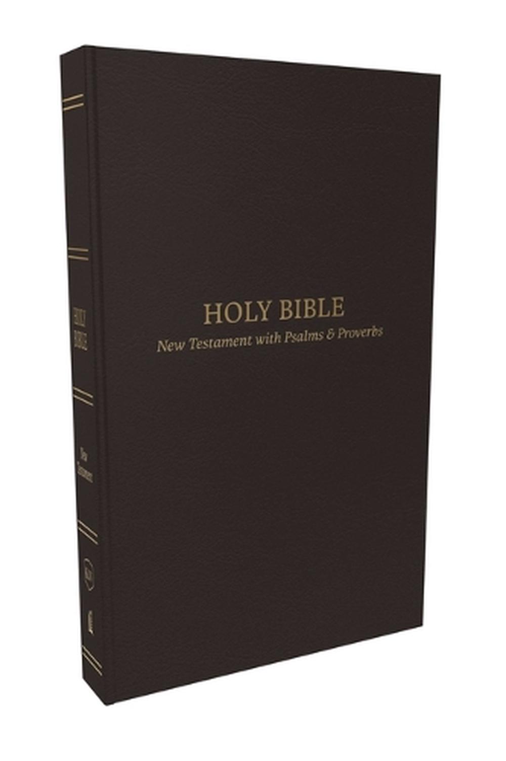 KJV Holy Bible: Pocket New Testament with Psalms and Proverbs, Black Softcover, Red Letter, Comfort Print: King James Version, 9781400334810