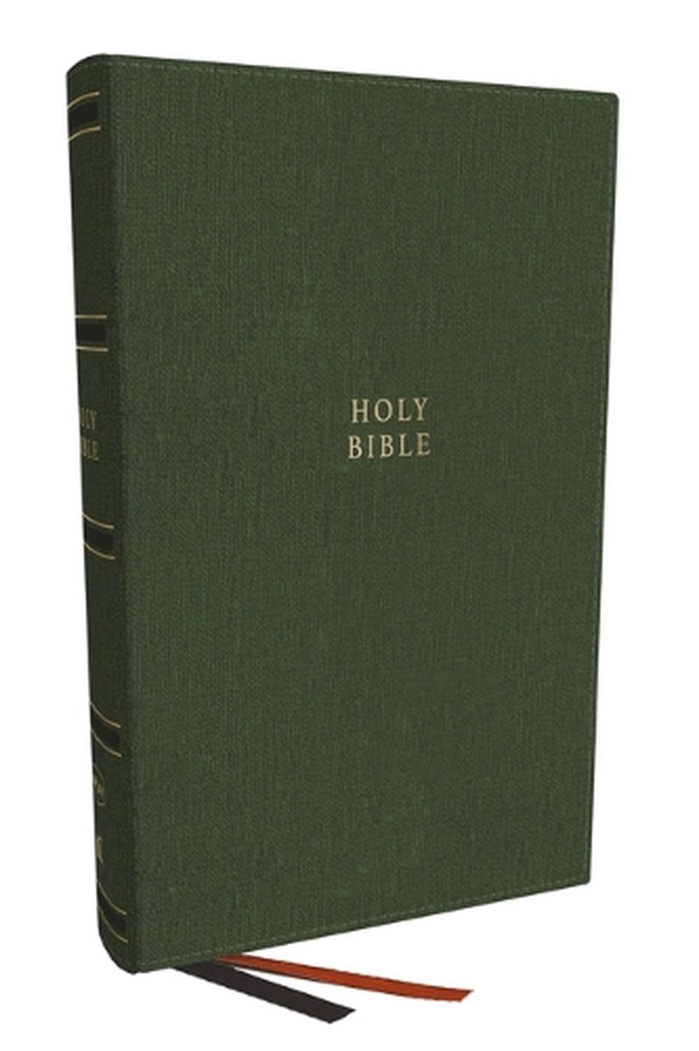 NKJV, Single-Column Reference Bible, Verse-by-verse, Green Leathersoft, Red Letter, Comfort Print (Thumb Indexed), 9781400335237