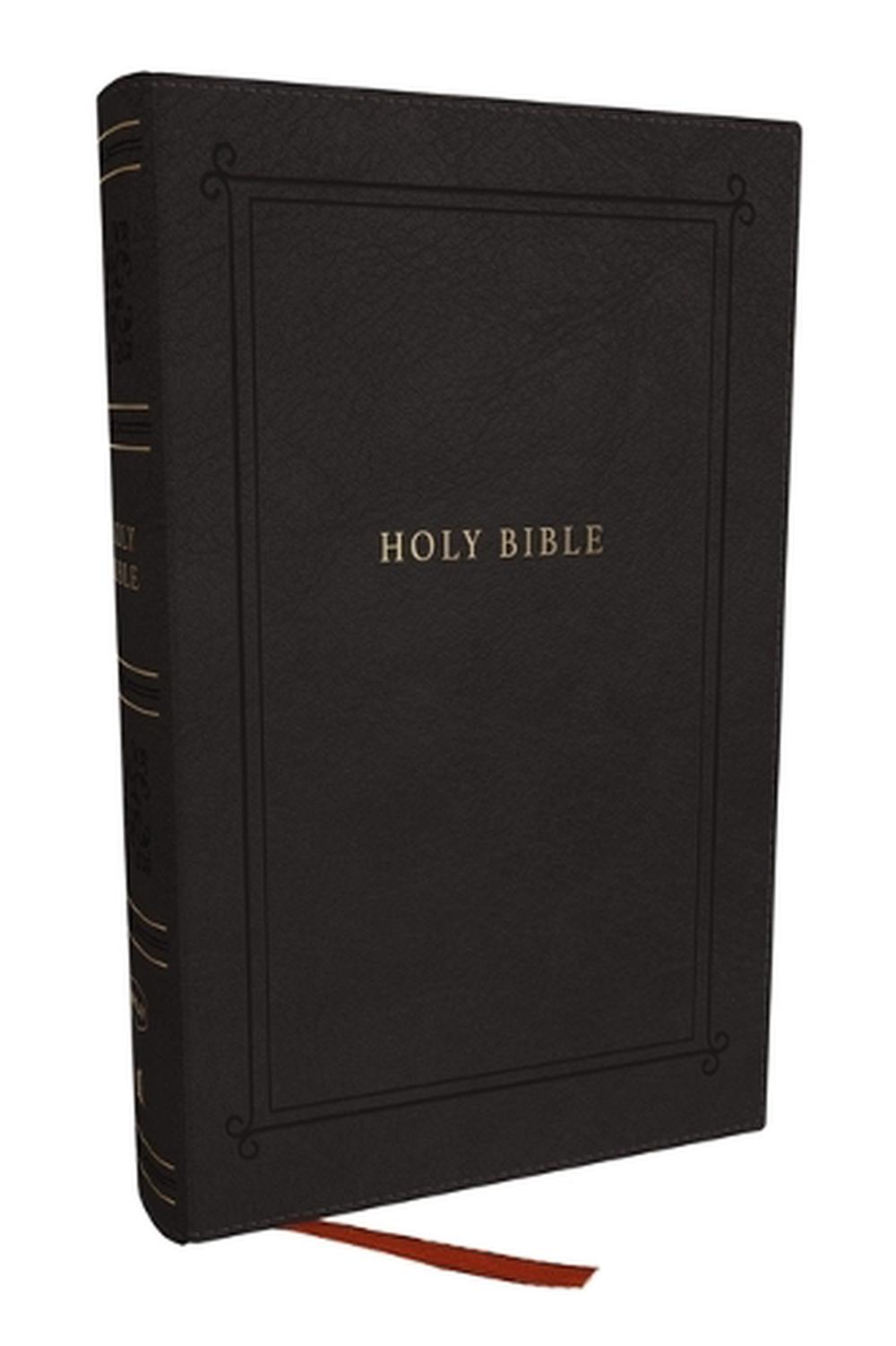 NKJV Personal Size Large Print Bible with 43,000 Cross References, Black Leathersoft, Red Letter, Comfort Print, 9781400335398