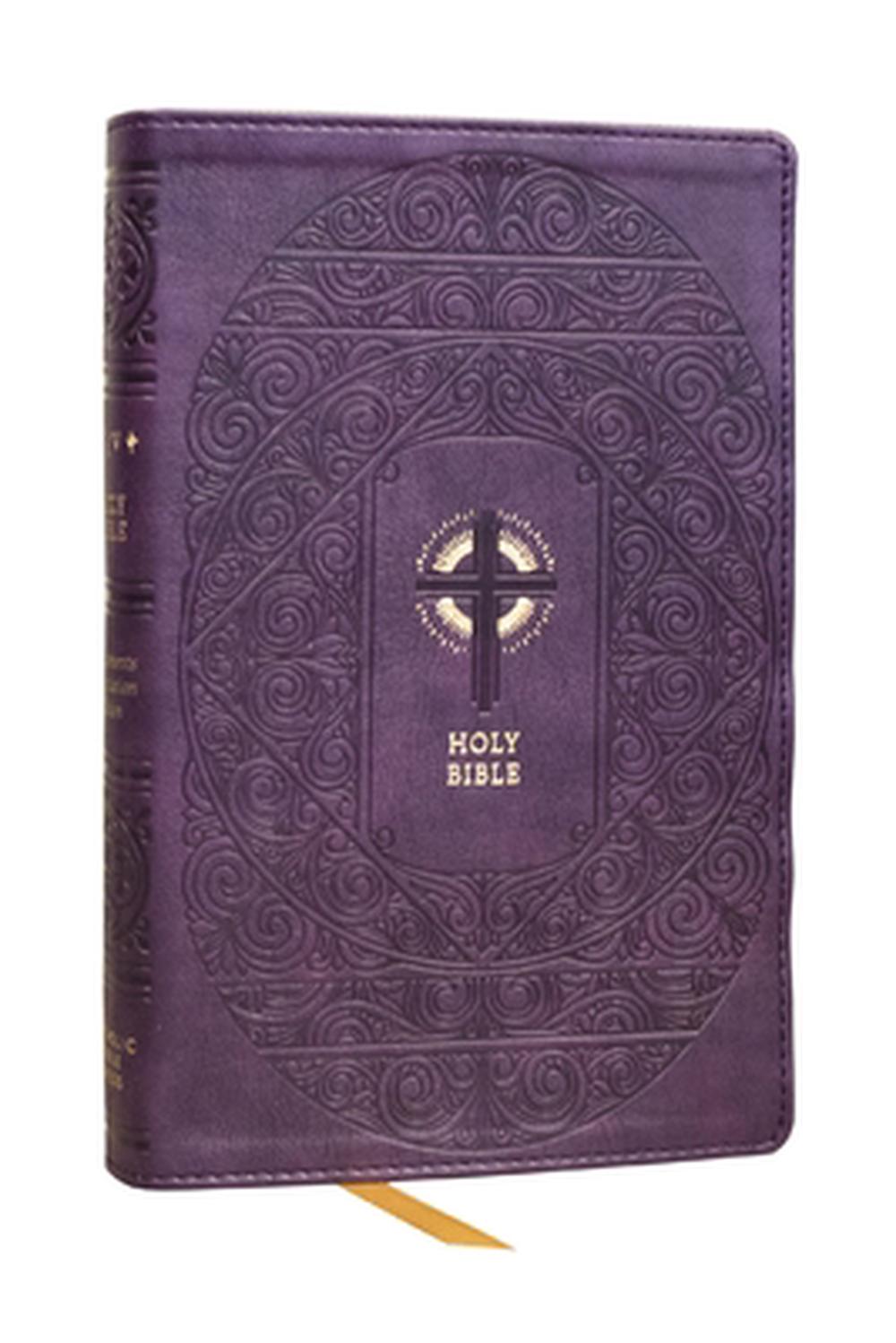 NRSVCE Sacraments of Initiation Catholic Bible, Purple Leathersoft, Comfort Print, 9781400337613