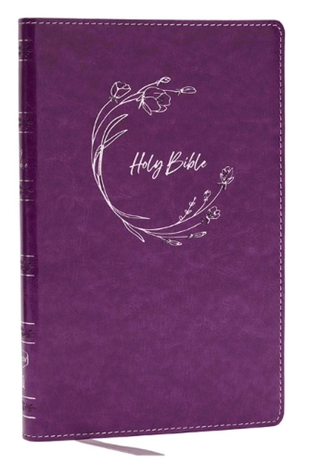 NKJV Holy Bible, Ultra Thinline, Purple Leathersoft, Red Letter, Comfort Print, 9781400338429