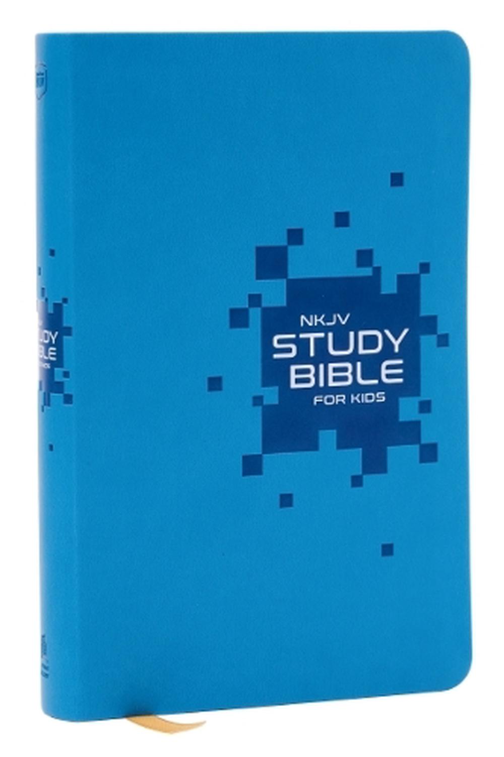 NKJV Study Bible for Kids, Blue Leathersoft:  The Premier Study Bible for Kids, 9781400342020