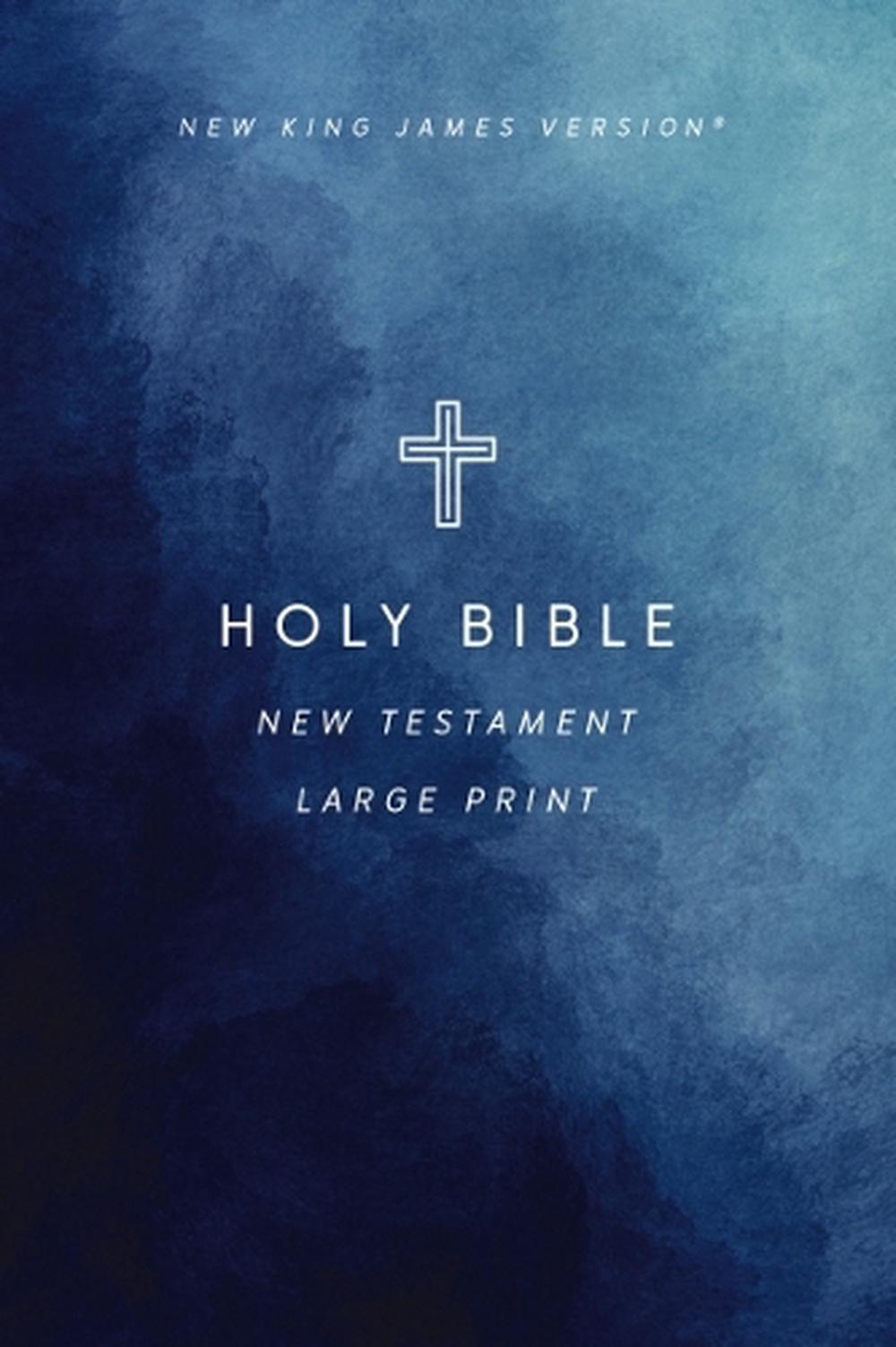 NKJV Large Print Outreach New Testament Bible, Cross Softcover, Comfort Print by Thomas Nelson - ISBN: 9781400343713